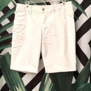 White Stretch Shorts